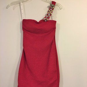 F21 red bodycon